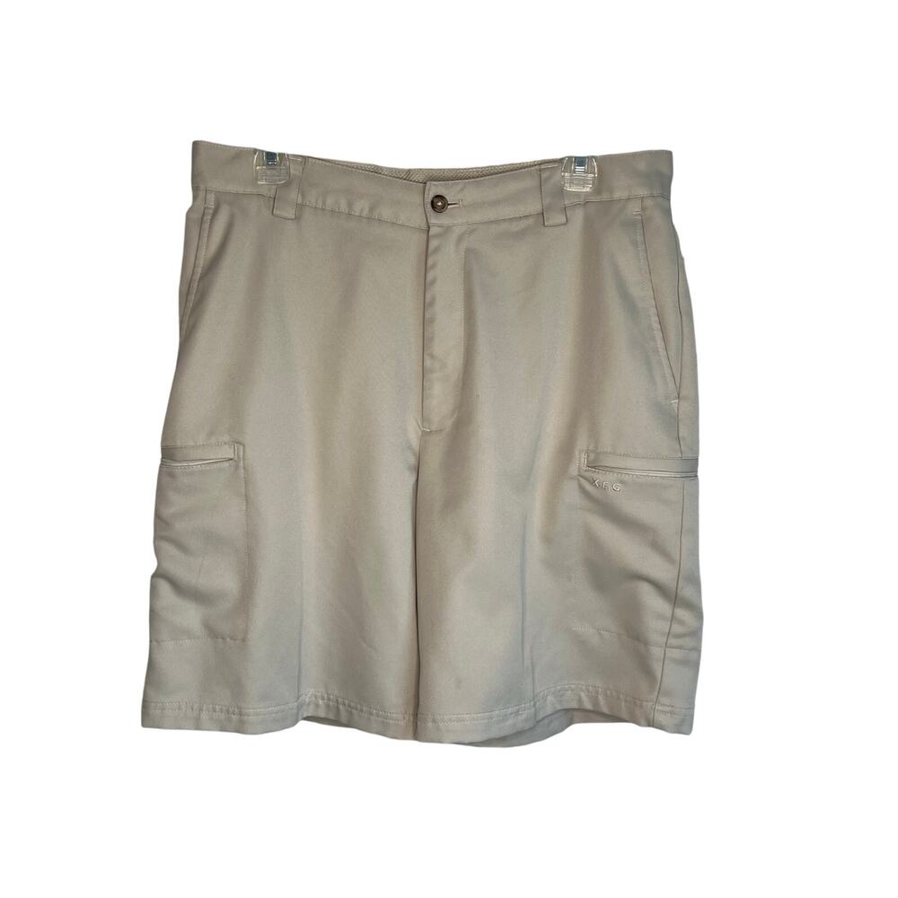 Izod  XFG tan golf/casual/dress shorts Size 34